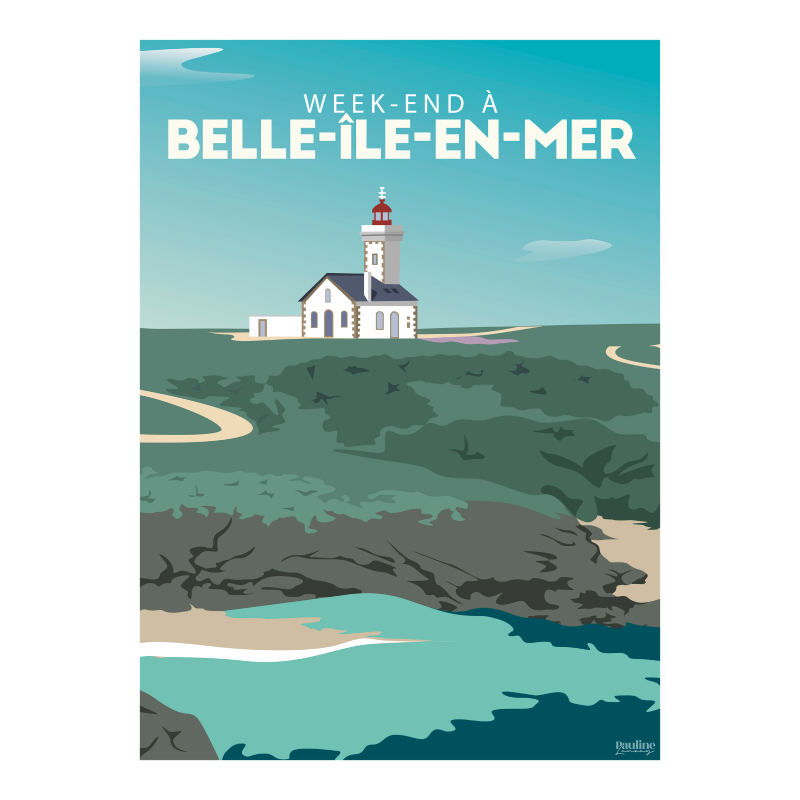 Affiche 30x40 - Weekend a belle ile en mer