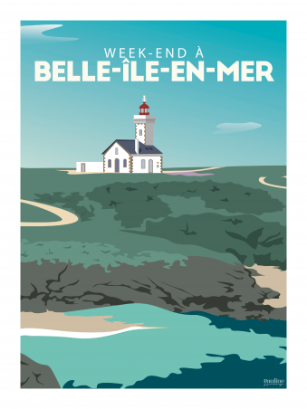 Affiche 30x40 - Weekend a belle ile en mer