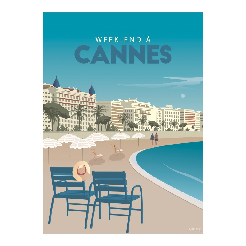 Affiche 30x40 - Weekend a cannes