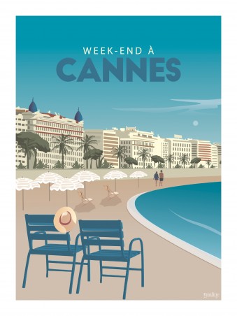 Affiche 30x40 - Weekend a cannes