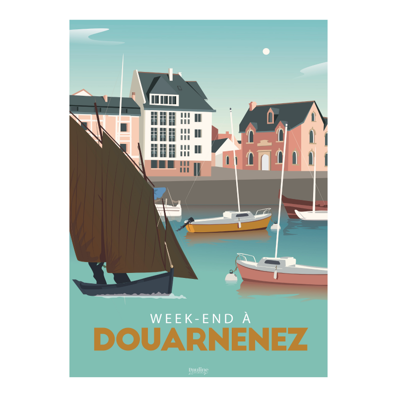 Affiche 30x40 - Weekend a douanenez