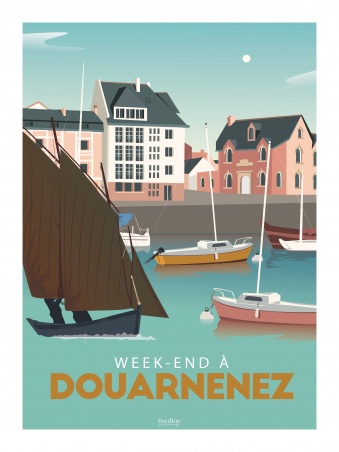 Affiche 30x40 - Weekend a douanenez