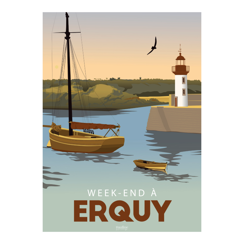 Affiche 30x40 - Weekend a erquy