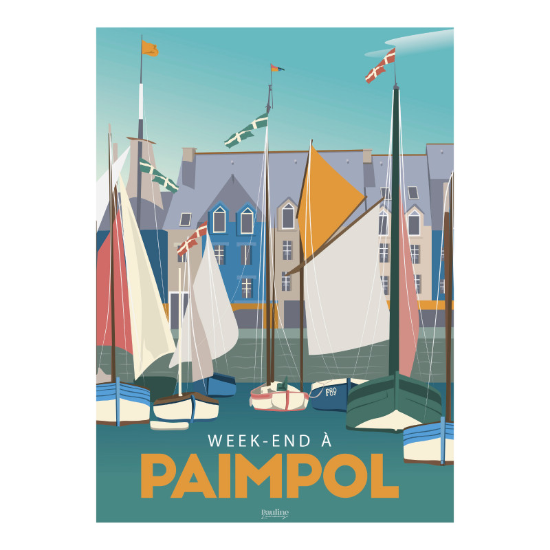 Affiche 30x40 - Weekend a paimpol
