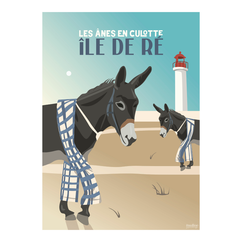 Affiche 30x40 - Anes en culottes