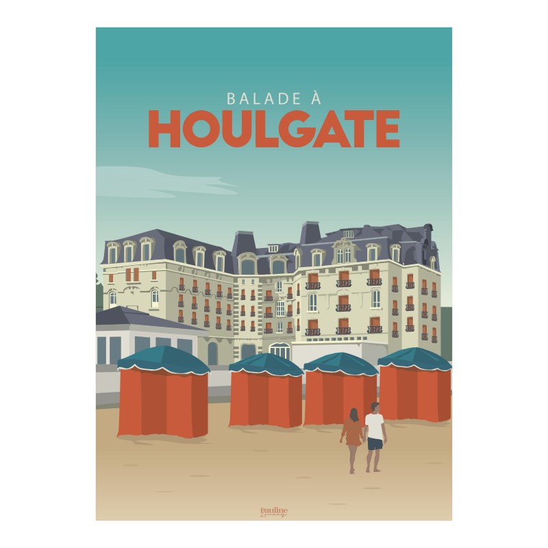 Affiche 30x40 - Balade a houlgate