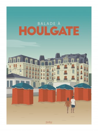 Affiche 30x40 - Balade a houlgate