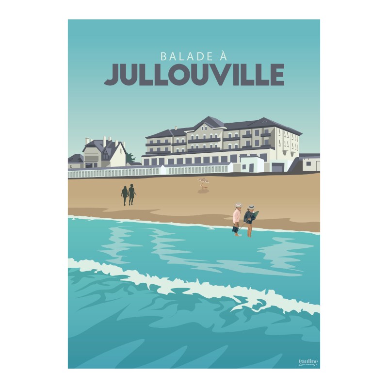 Affiche 30x40 - Balade a jullouville