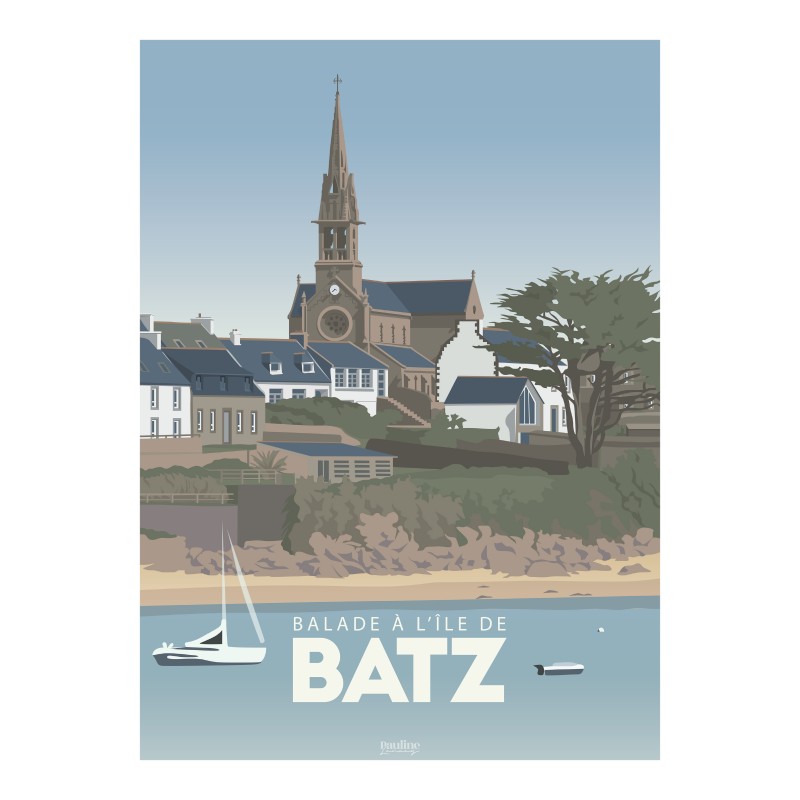 Affiche 30x40 - Balade a l'ile de batz