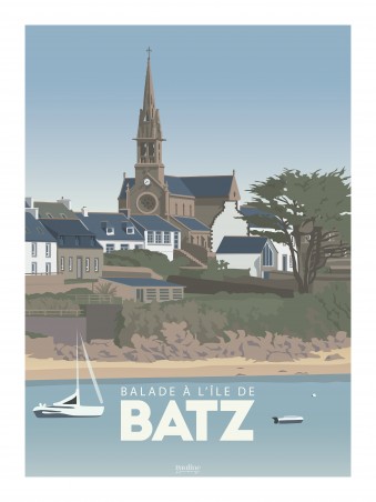 Affiche 30x40 - Balade a l'ile de batz