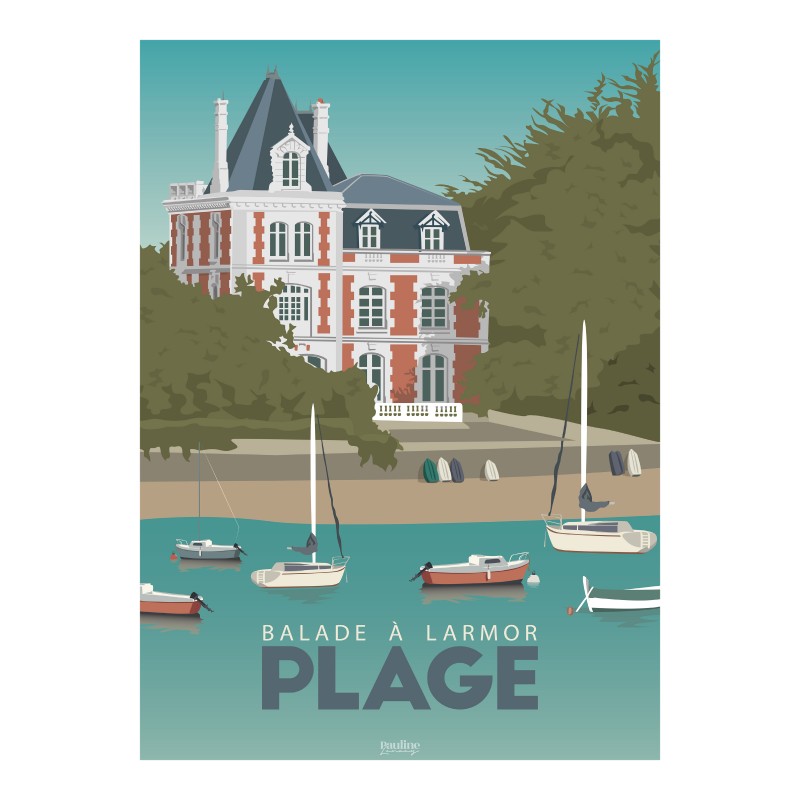 Affiche 30x40 - Balade a larmor plage