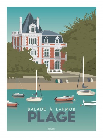 Affiche 30x40 - Balade a larmor plage