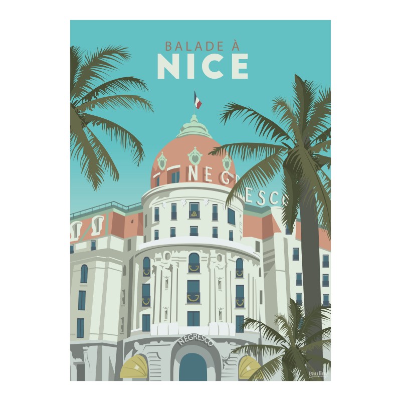 Affiche 30x40 - Balade a nice