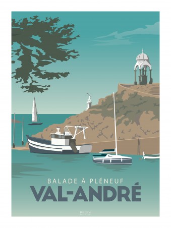 Affiche 30x40 - Balade a pléneuf val andre