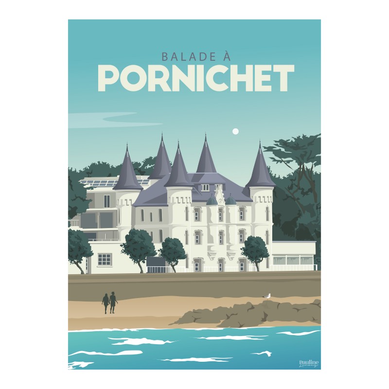Affiche 30x40 - Balade a pornichet