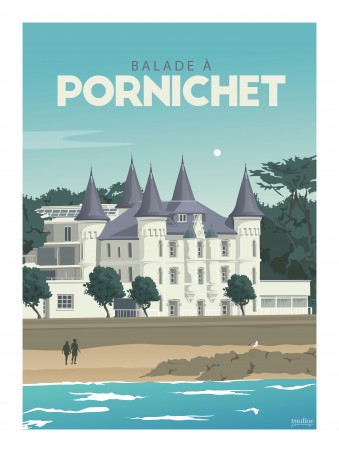 Affiche 30x40 - Balade a pornichet