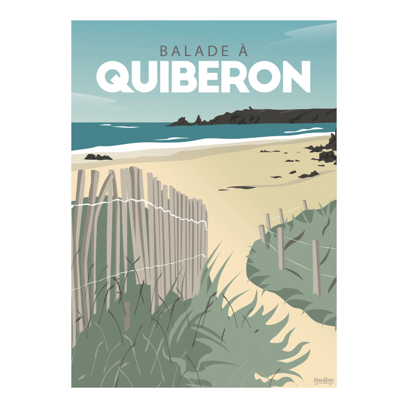 Affiche 30x40 - Balade a quiberon