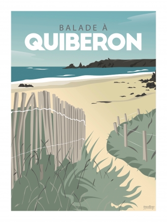 Affiche 30x40 - Balade a quiberon