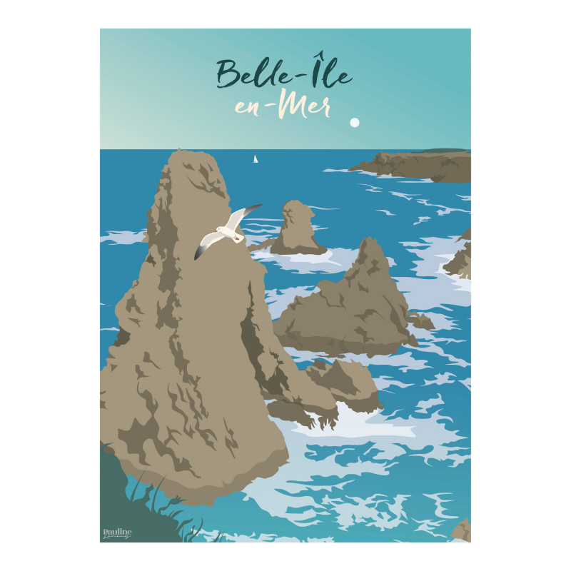 Affiche 30x40 - Belle ile en mer