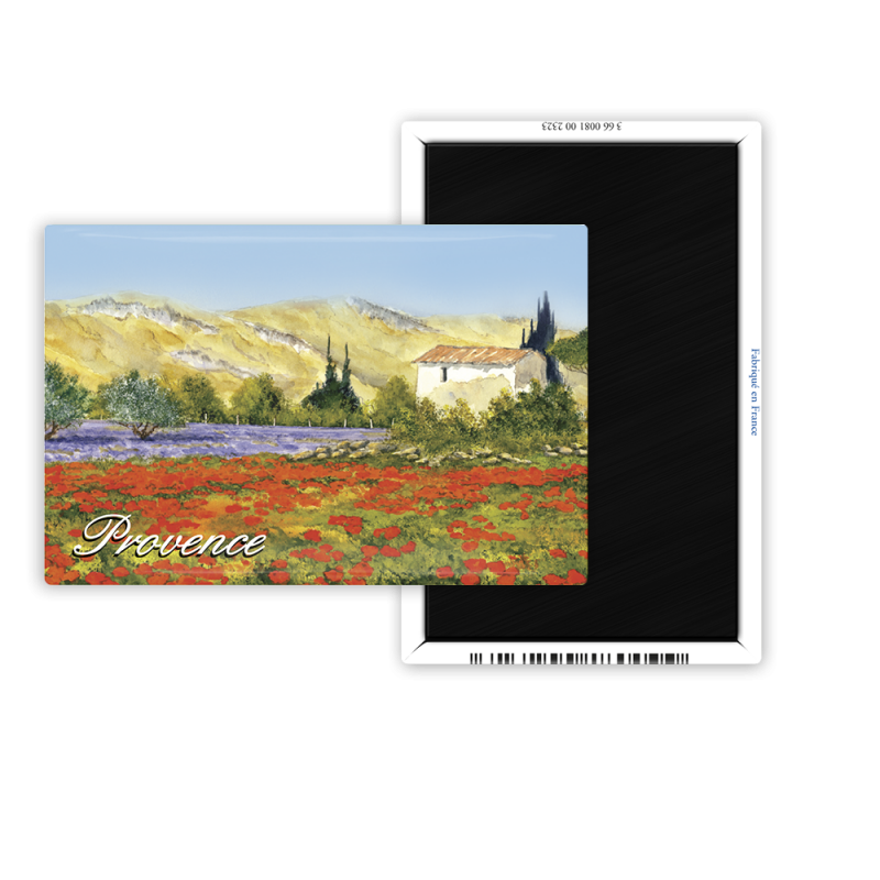 Magnet 55x80 - Beroard - coquelicots et lavande