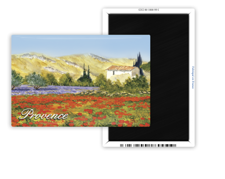 Magnet 55x80 - Beroard - coquelicots et lavande