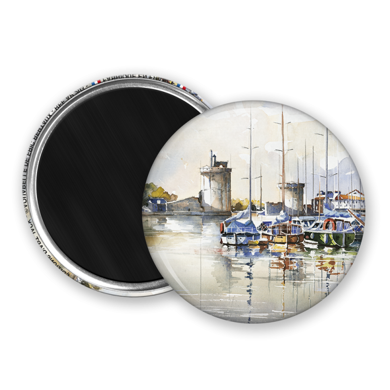 Magnet rond - Bertaux - le port de la rochelle