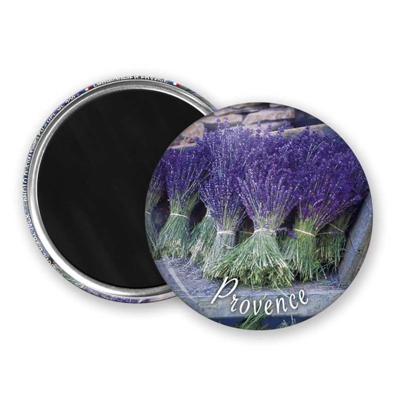 Magnet rond - Bouquets de lavande