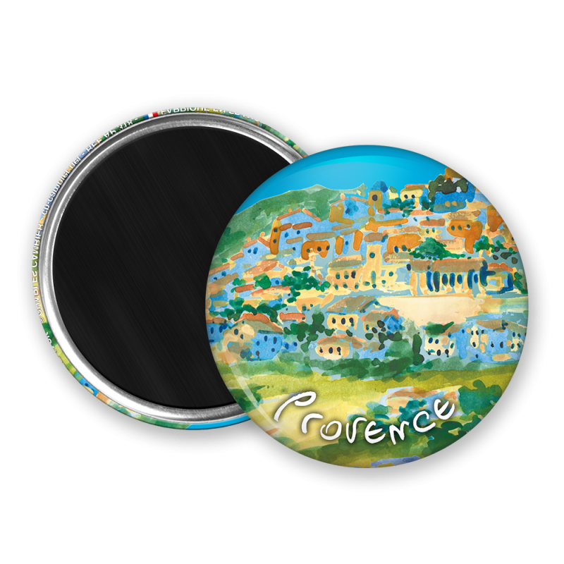 Magnet rond - Cambier - village provencal