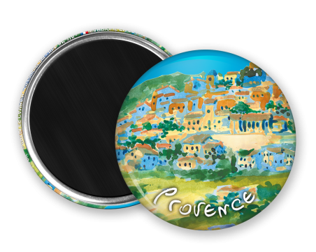 Magnet rond - Cambier - village provencal