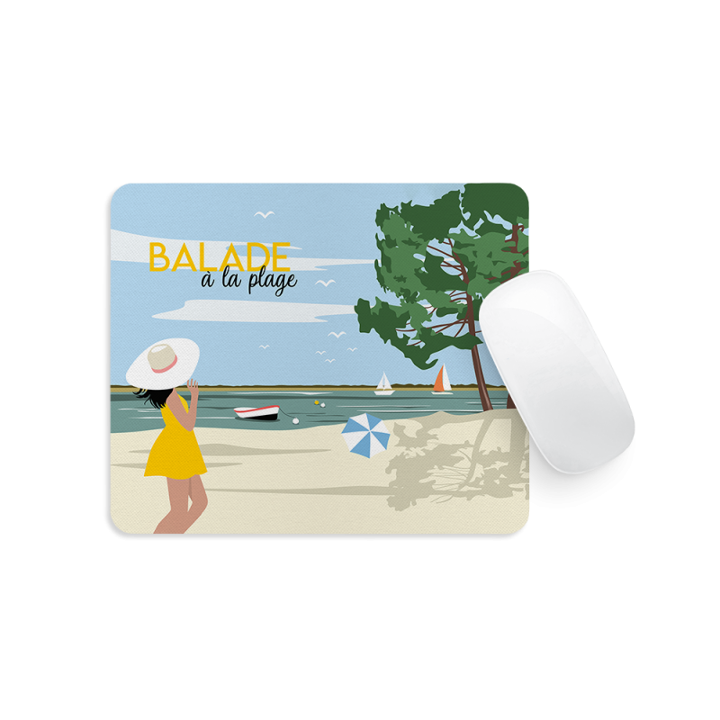 Tapis de souris - Balade à la plage