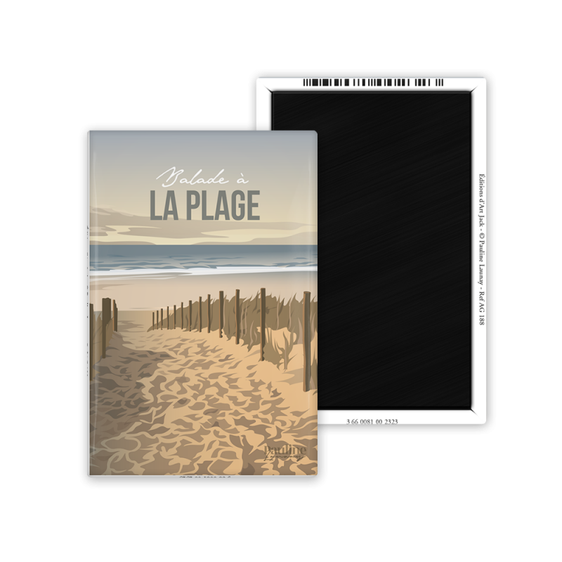 Magnet 55x80 - Balade à la plage
