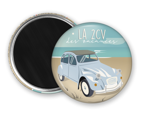 Magnet rond - La 2 cv