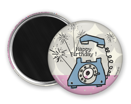 Magnet rond - happy birthday