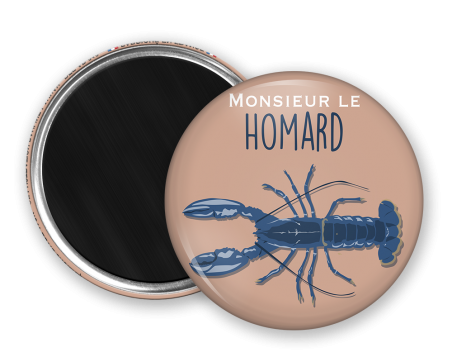 Magnet rond - Monsieur le homard