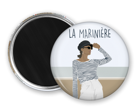 Magnet rond - La marinière