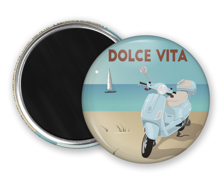 Magnet rond - Dolce vita