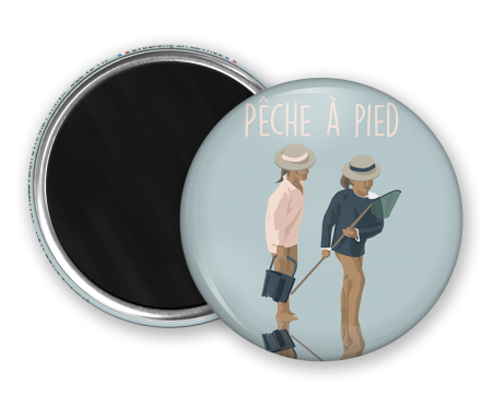 Magnet rond - La pêche à pied