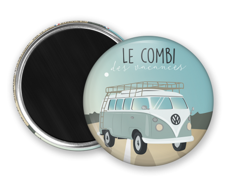 Magnet rond - Le combi des vacances Magnet rond - Le combi des vacances