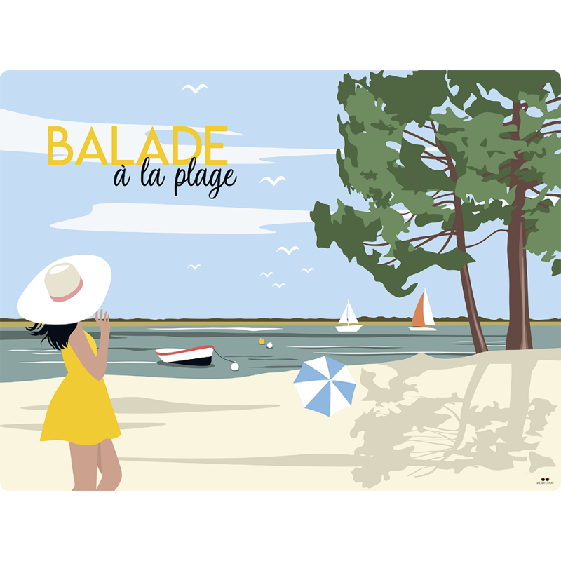 Set plastifié - Balade à la plage