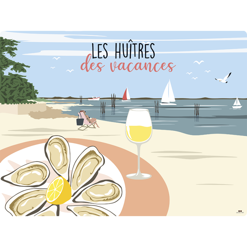 Set plastifié - Les huîtres des vacances