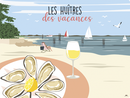 Set plastifié - Les huîtres des vacances