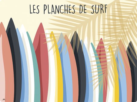 Set plastifié - Les planches de surf