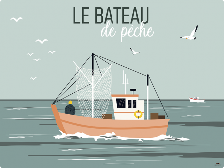 Set plastifié - Le bateau de pêche