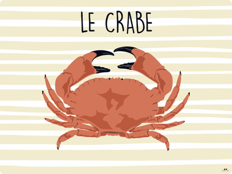 Set plastifié - Le crabe