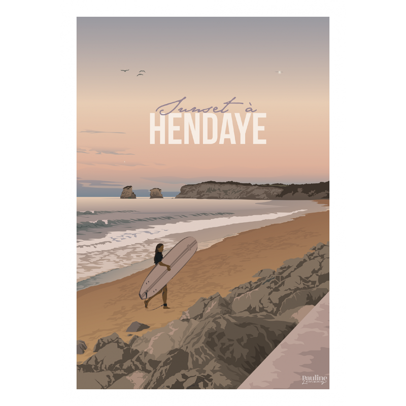 Sunset à Hendaye Cartes postales collection Holidays