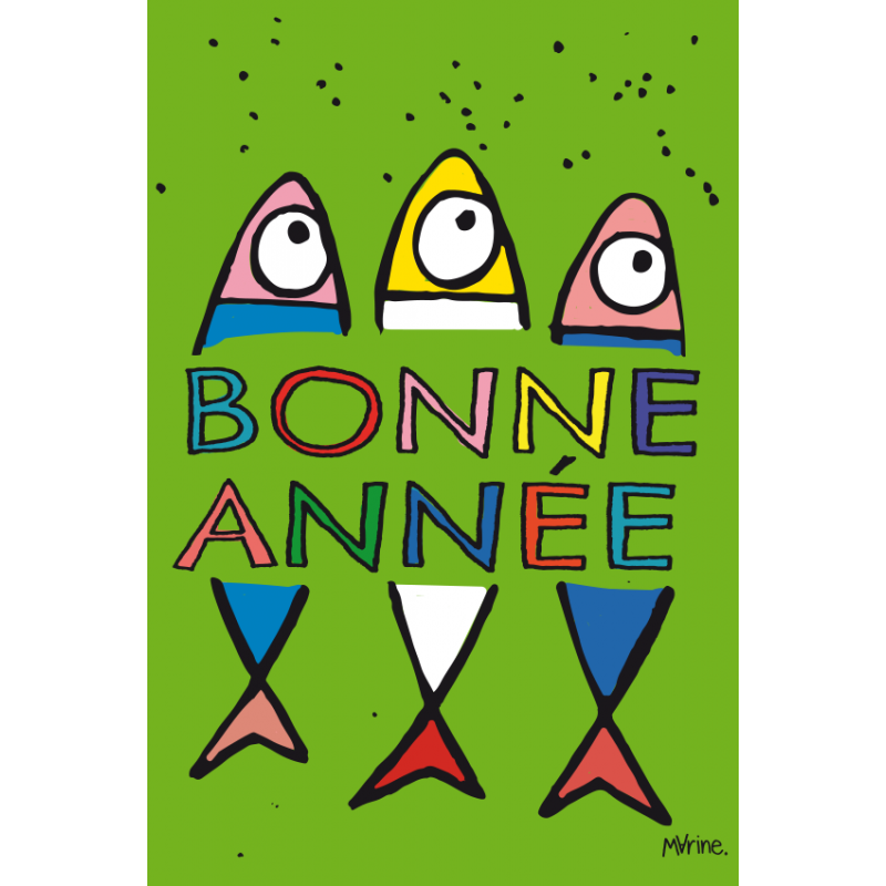 Carte Bonne année Poissons Cartes de voeux