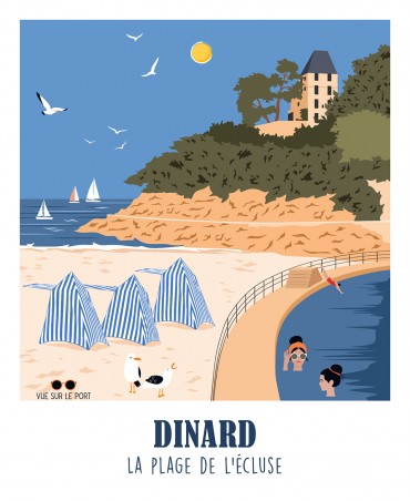 Dinard la plage de l'écluse