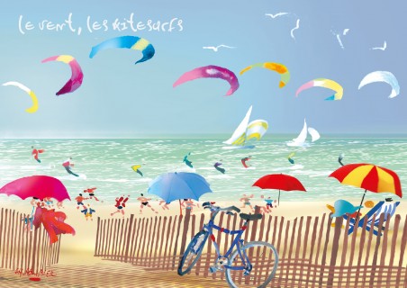 Le vent, les kitesurfs