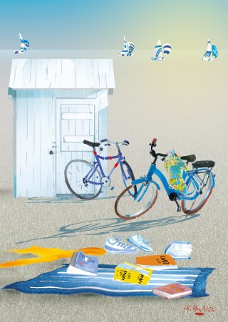 Vélos et Plage