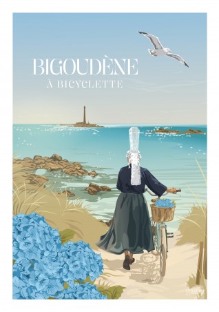 Bigoudène à bicyclette